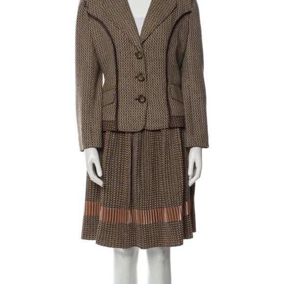 DOLCE & GABBANA TWEED SKIRT SUIT SET SZ 42 EUC - Picture 1 of 11